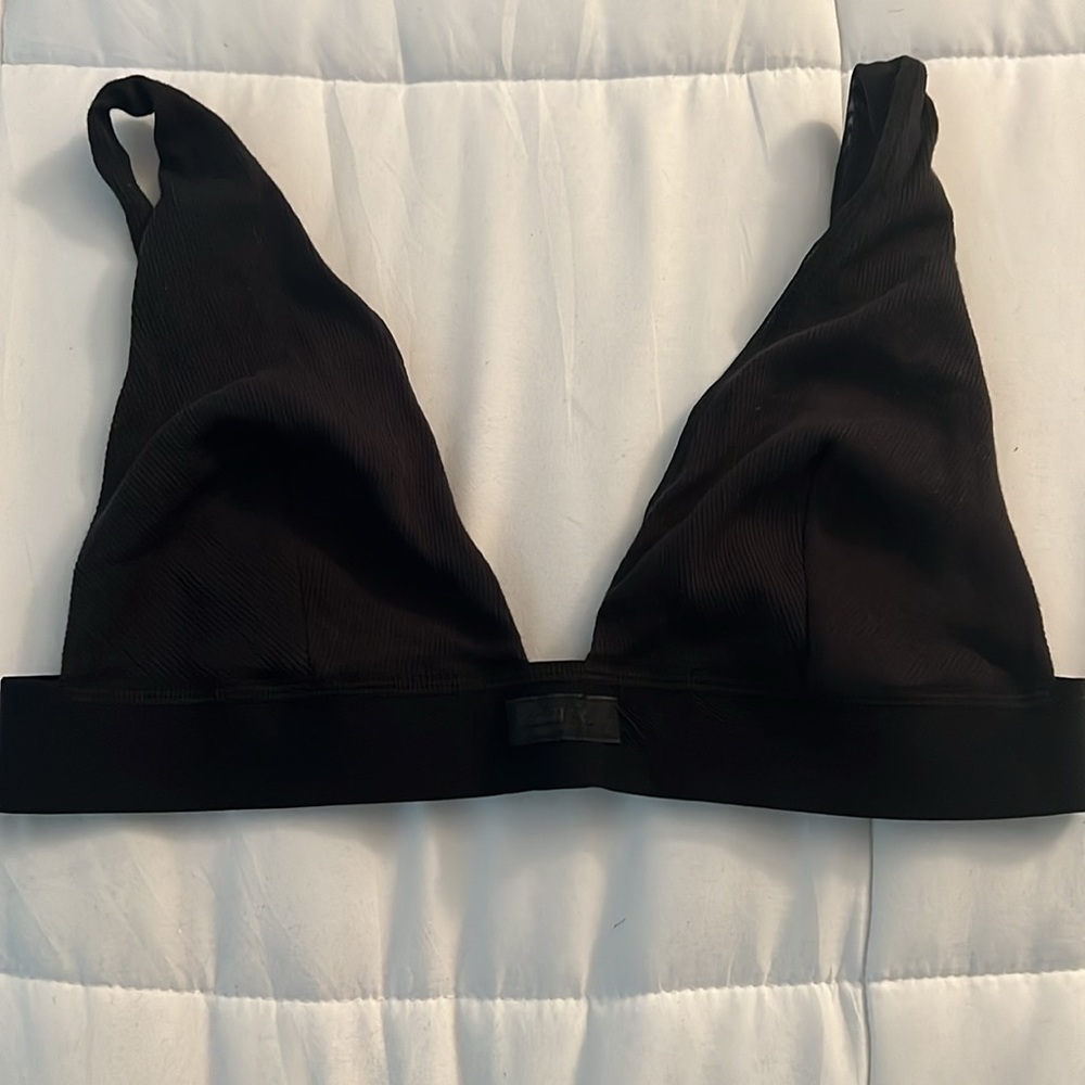 Skims stretch, cotton rib plunge bralette - Picture 4 of 4